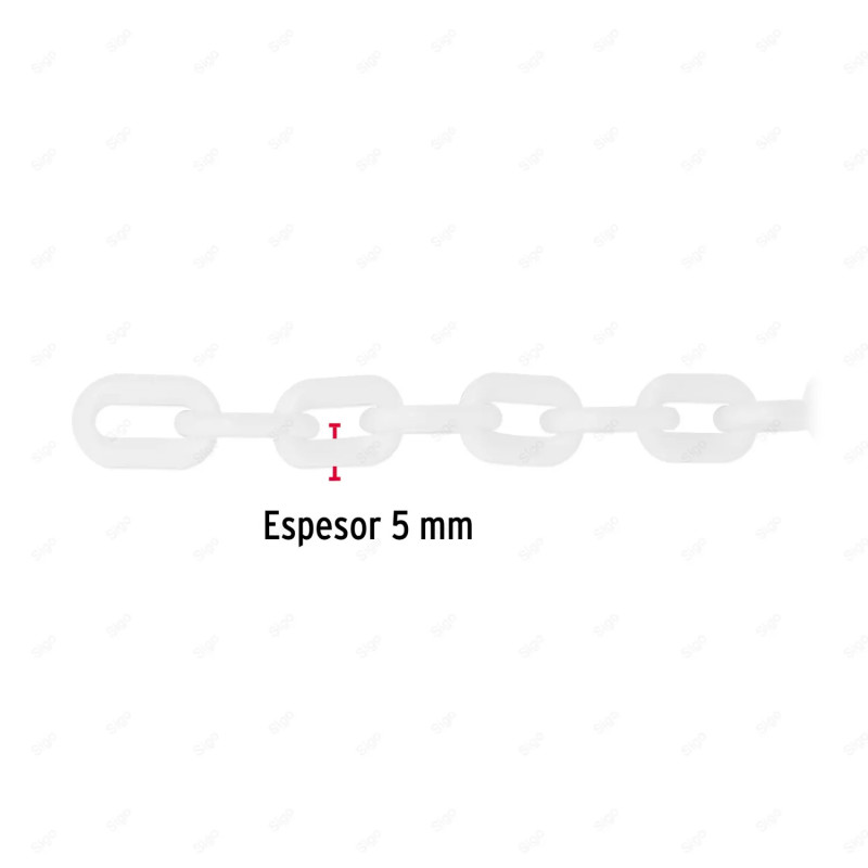 ‣ Cadena de Plástico de 5 mm (Blanco) | FIERO