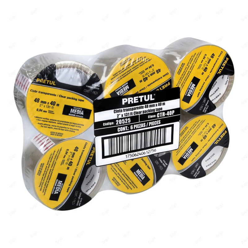 ‣ Cinta de Empaque Transparente, 2” x 40 m | TRUPER
