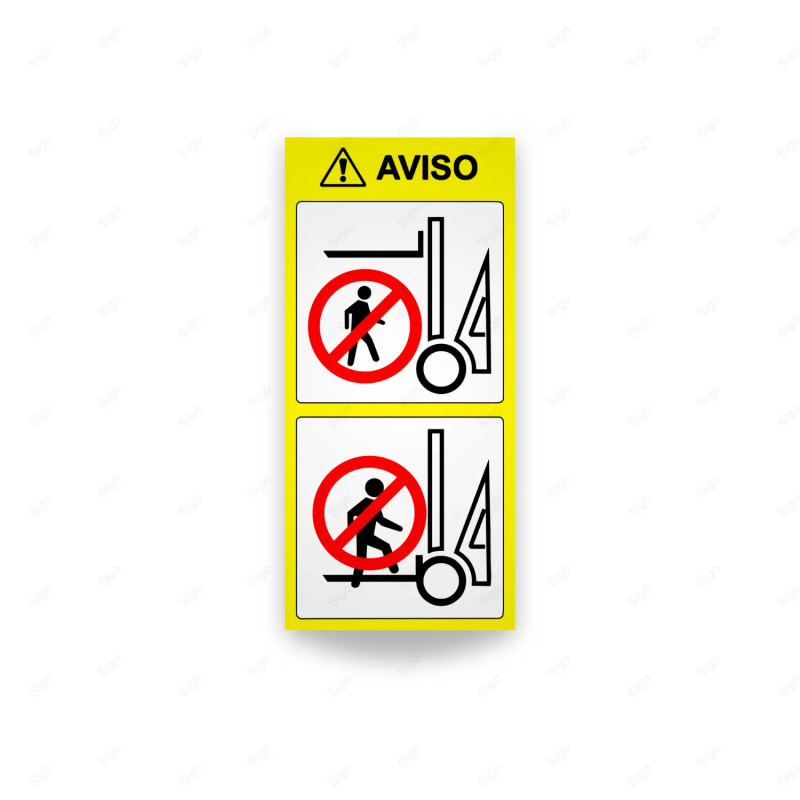 Rótulo de Aviso - Riesgos Montacargas | Cod. AVI-05, Rótulos de Aviso