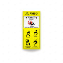 Rótulo de Aviso - Riesgos Montacargas Cinturón | Cod. AVI-06, Rótulos de Aviso
