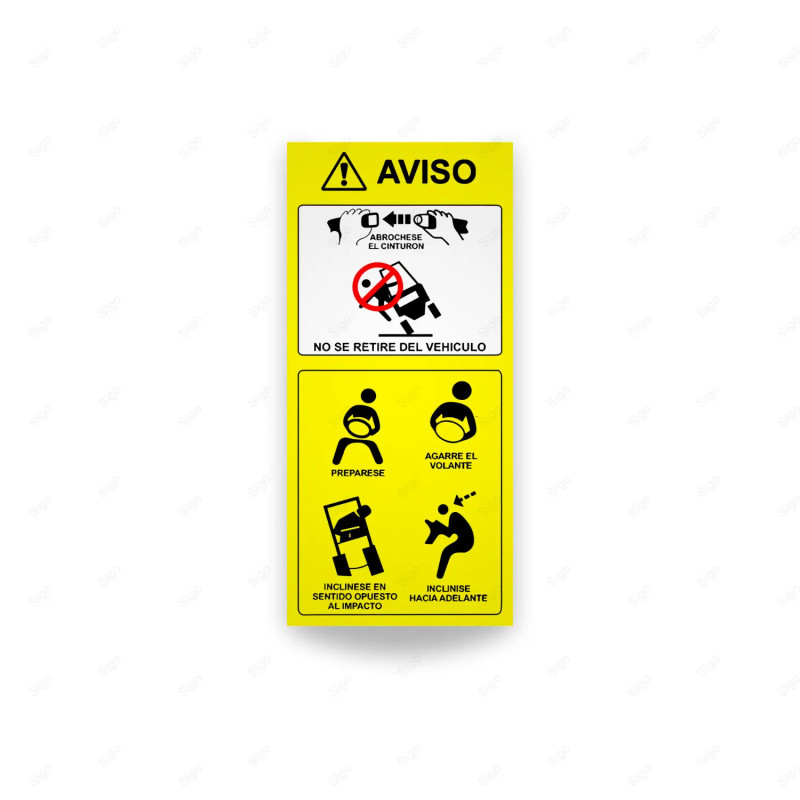 Rótulo de Aviso - Riesgos Montacargas Cinturón | Cod. AVI-06, Rótulos de Aviso