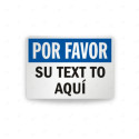 Rótulo de Aviso - Por Favor - Personalizable | Cod. AVI-13, Rótulos de Aviso