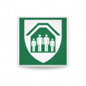 Rotulo de Rescate - Refugio| Cod. E0019 ISO 7010