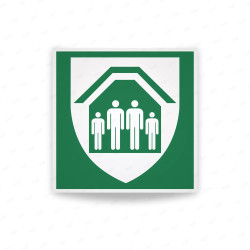 Rotulo de Rescate - Refugio| Cod. E0019 ISO 7010