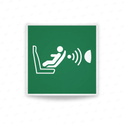 Rotulo de Rescate - Sistema de deteccion de presencia y orientacion de asientos infantiles (CPOD) | Cod. E0012 ISO 7010