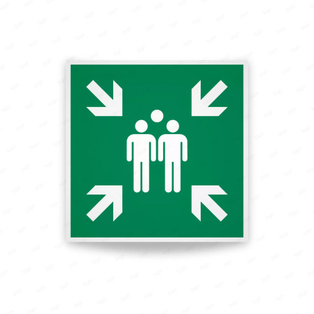 Rotulo de Rescate - Punto de Recogida| Cod. E005 ISO 7010