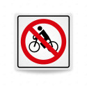 Rótulo Vial Reglamentario - Prohibido Bicicletas | Cod. SR-64