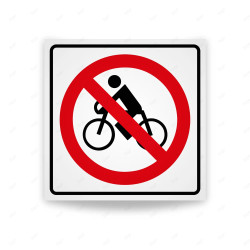 Rótulo Vial Reglamentario - Prohibido Bicicletas | Cod. SR-64