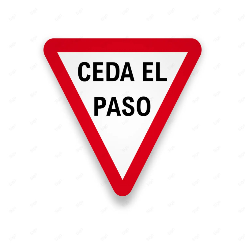 Rótulo Vial Reglamentario - Ceda el Paso | Cod. SR-14