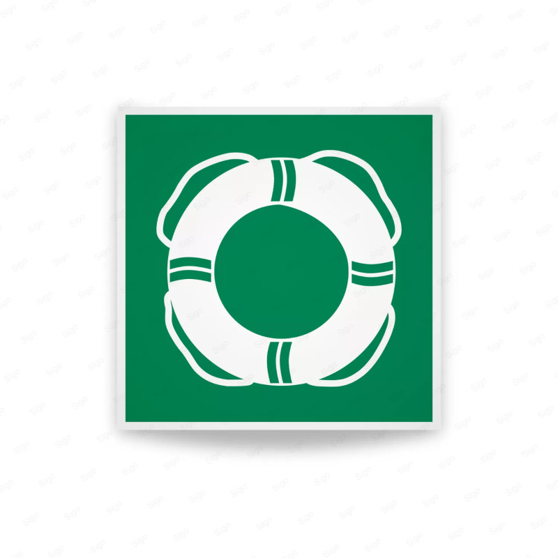 Rotulo de Rescate - Equipos de salvamento acuático| Cod. E0059 ISO 7010