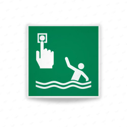 Rotulo de Rescate - Detector de persona al agua| Cod. E0066 ISO 7010