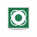 Rotulo de Rescate - Aro Salvavidas| Cod. E0038 ISO 7010