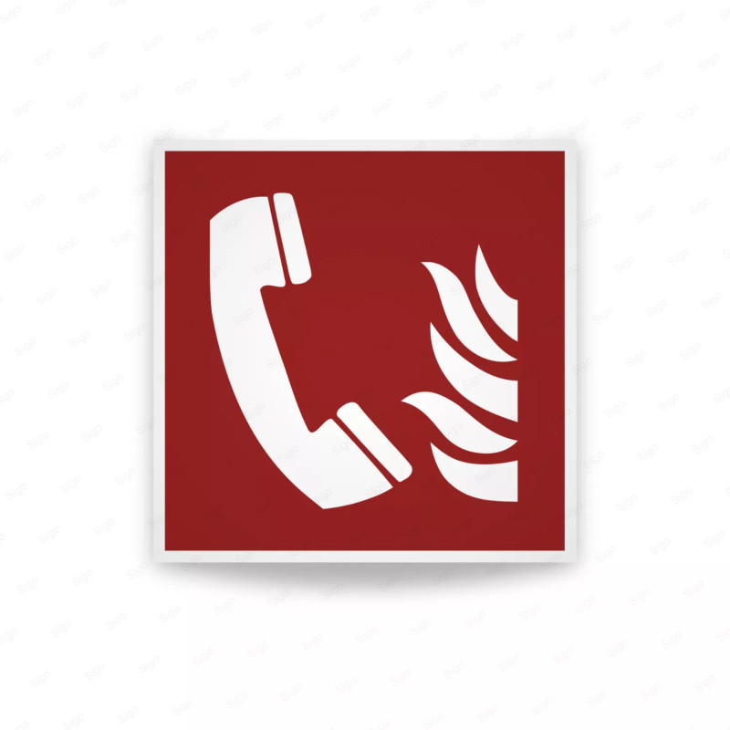 Rotulos Incendio - Telefono de Alarma contra incendios| Cod. F006 ISO 7010