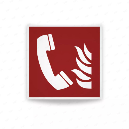 Rotulos Incendio - Telefono de Alarma contra incendios| Cod. F006 ISO 7010