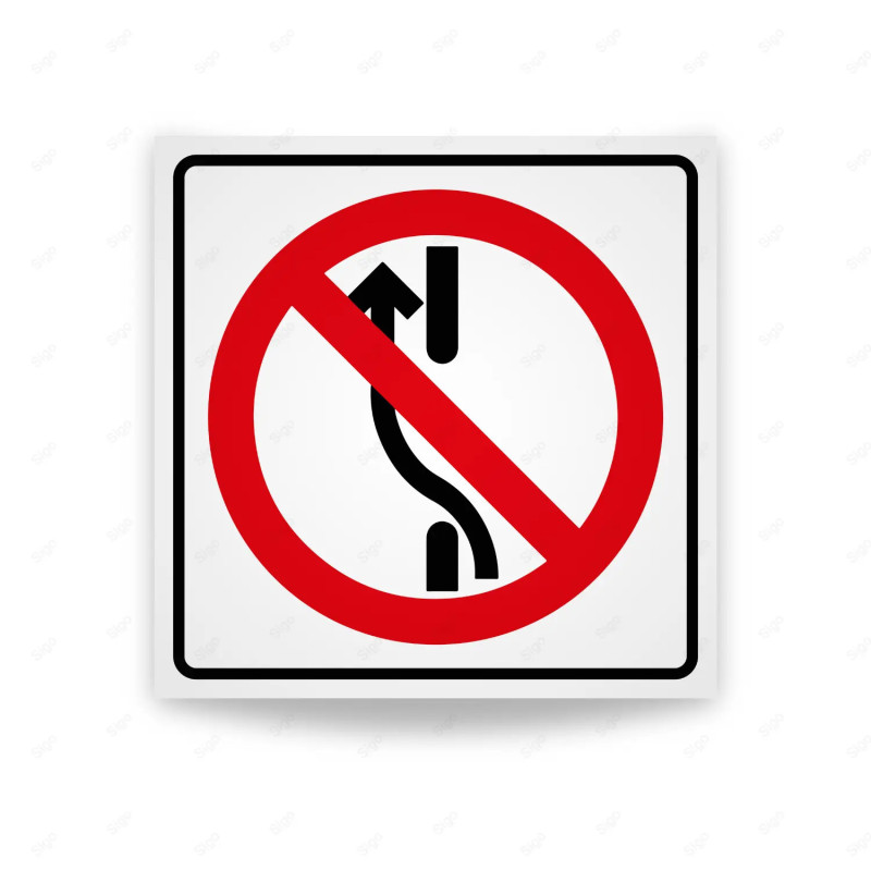 Rótulo Vial Reglamentario - Maniobra Prohibida | Cod. SR-70