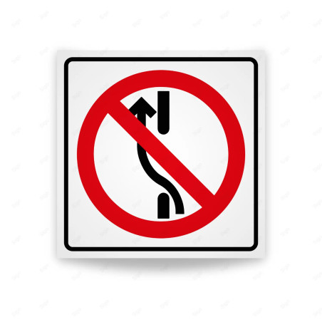Rótulo Vial Reglamentario - Maniobra Prohibida | Cod. SR-70