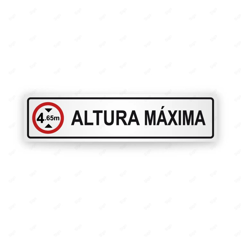 Rótulo Vial Reglamentario - Altura Máxima | Cod. SR-77
