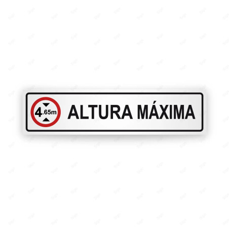 Rótulo Vial Reglamentario - Altura Máxima | Cod. SR-77