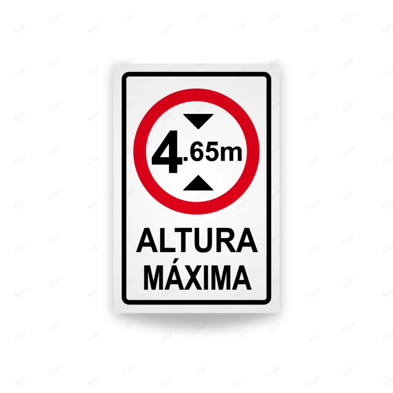 Rótulo Vial Reglamentario - Altura Máxima | Cod. SR-78