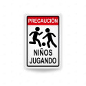 Rótulo Vial Reglamentario - Precaución Niños Jugando | Cod. SR-79