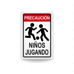 Rótulo Vial Reglamentario - Precaución Niños Jugando | Cod. SR-79