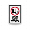 Rótulo Vial Reglamentario - Área de Carga y Descarga | Cod. SR-80