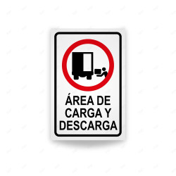 Rótulo Vial Reglamentario - Área de Carga y Descarga | Cod. SR-81
