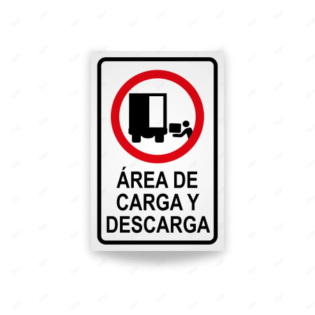 Rótulo Vial Reglamentario - Área de Carga y Descarga | Cod. SR-81