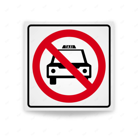 Rótulo Vial Reglamentario - Prohibido Estacionar Taxis | Cod. SR-74