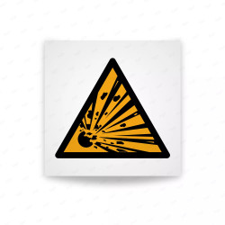 Rotulo Advertencia - Advertencia sobre sustancias explosivas | Cod. W002 ISO 7010