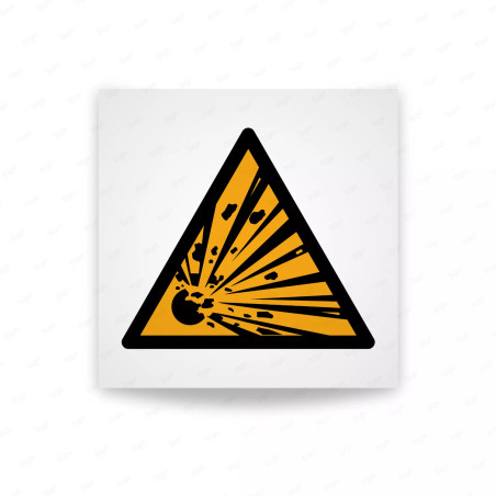Rotulo Advertencia - Advertencia sobre sustancias explosivas | Cod. W002 ISO 7010