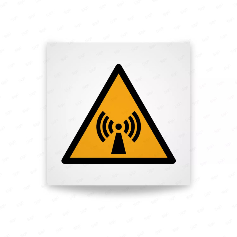 Rotulo Advertencia - Advertencia sobre radiaciones no ionizantes| Cod. W005 ISO 7010