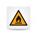 Rotulo Advertencia - Advertencia sobre sustancias inflamables| Cod. W0021 ISO 7010