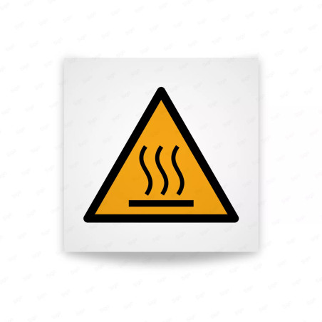 Rotulo Advertencia - Advertencia de superficie caliente| Cod. W0017 ISO 7010