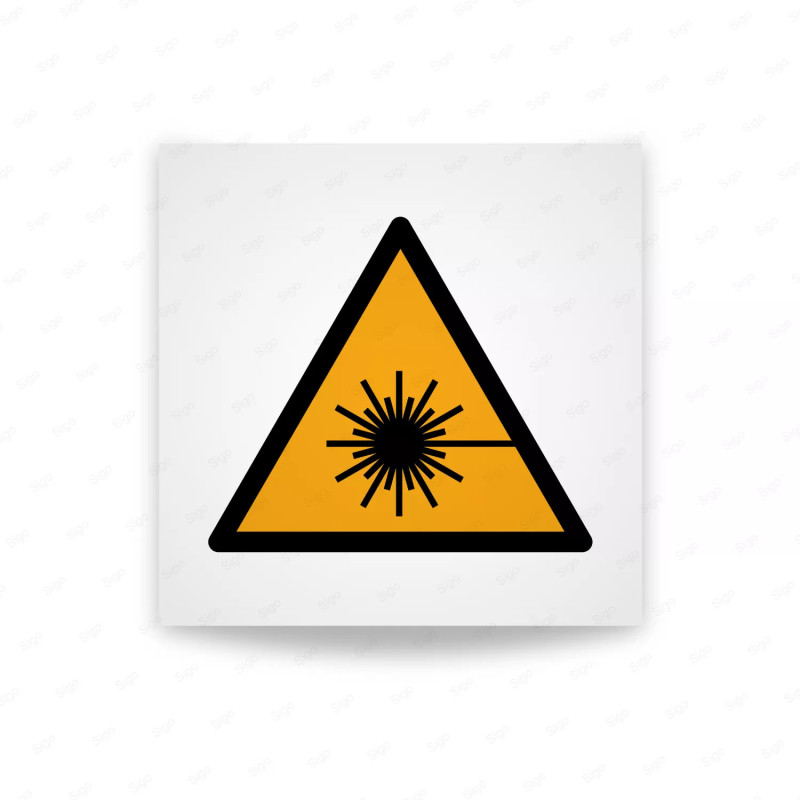 Rotulo Advertencia - Advertencia de rayo laser| Cod. W004 ISO 7010