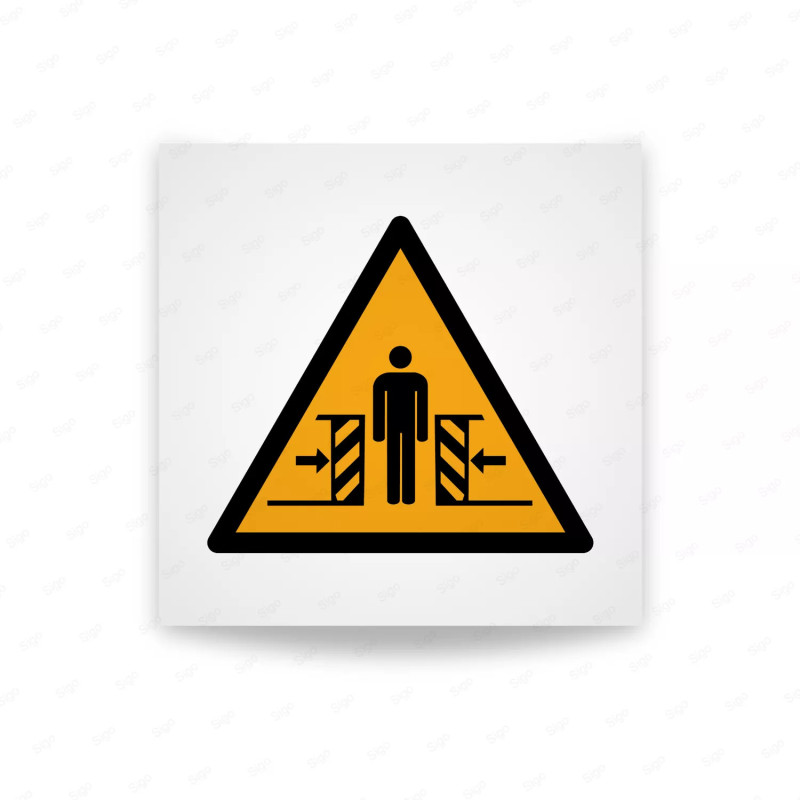 Rotulo Advertencia - Advertencia de peligro de aplastamiento| Cod. W0019 ISO 7010