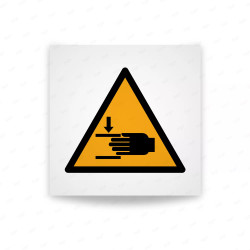 Rotulo Advertencia - Advertencia de lesiones en las manos| Cod. W0024 ISO 7010