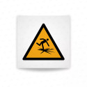 Rotulo Advertencia - Advertencia de hielo fino| Cod. W0043 ISO 7010