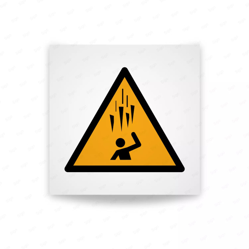Rotulo Advertencia - Advertencia de caída de hielo| Cod. W0039 ISO 7010