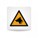 Rotulo Advertencia -  Advertencia sobre perros guardianes| Cod. W0013 ISO 7010