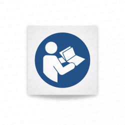Rotulo obligacion - Seguir instrucciones de uso|Cod. M002 ISO 7010