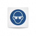 Rotulo obligacion - Usar protección ocular|Cod. M004 ISO 7010