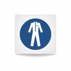 Rotulo obligacion - Usar ropa protectora|Cod. M0010 ISO 7010
