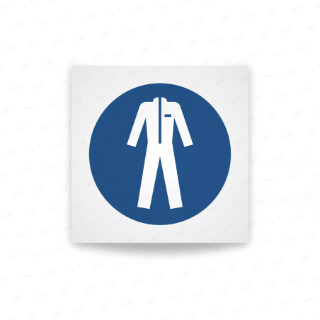Rotulo obligacion - Usar ropa protectora|Cod. M0010 ISO 7010