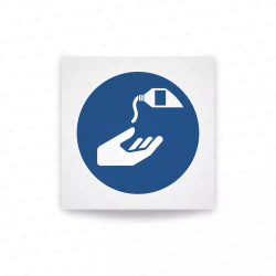 Rotulo obligacion - Utilizar productos de protección cutánea|Cod. M0022 ISO 7010