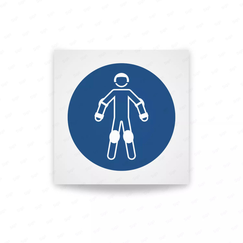 Rotulo obligacion - Utilizar equipos de protección para deportes sobre ruedas|Cod. M0049 ISO 7010