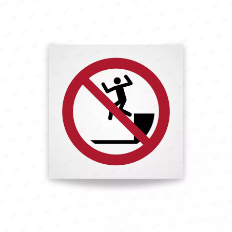 Rotulo prohibicion - Está prohibido saltar|Cod. P0072 ISO 7010