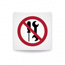 Rotulo prohibicion - No reparable por el usuario|Cod. P0069 ISO 7010