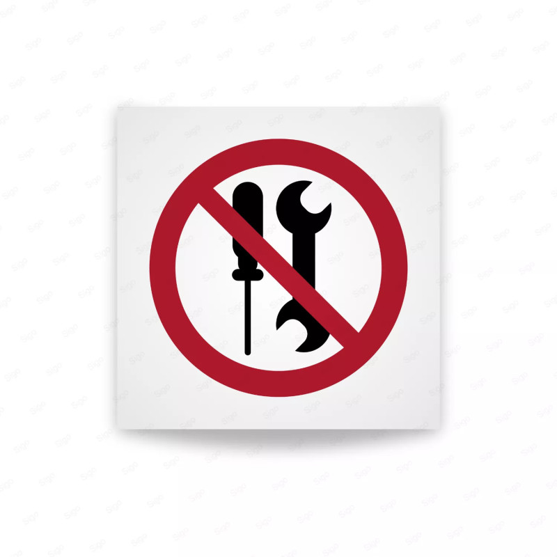 Rotulo prohibicion - No reparable por el usuario|Cod. P0069 ISO 7010