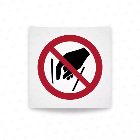 Rotulo prohibicion - No se permite tocar|Cod. P0015 ISO 7010